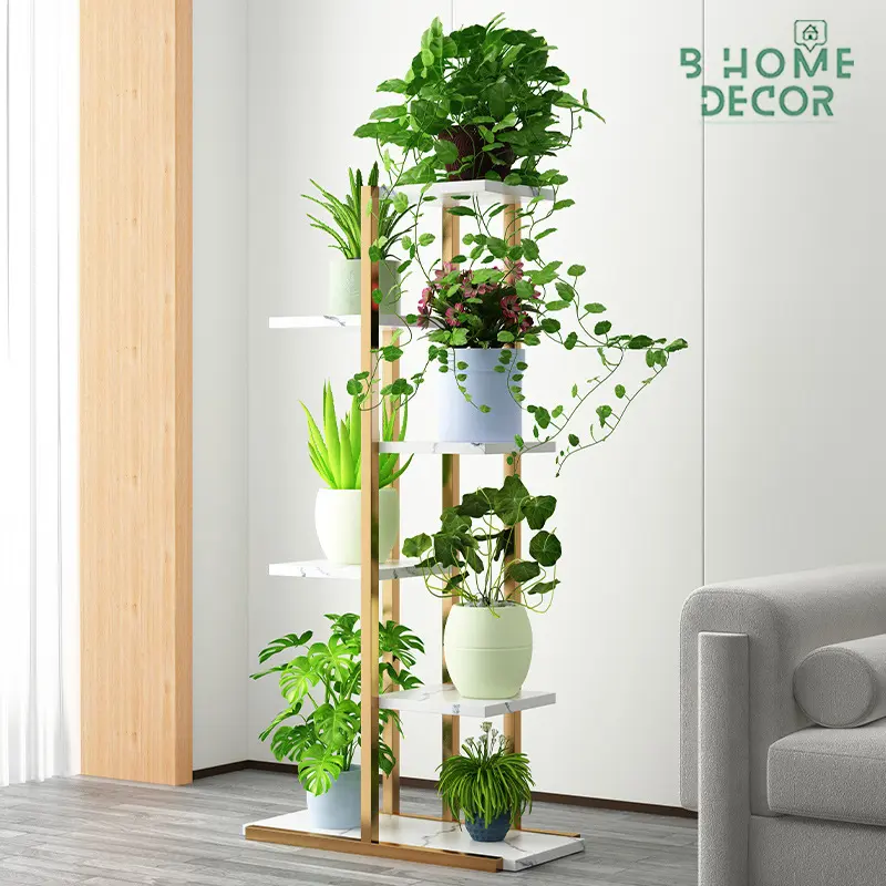 Kệ Khung Sắt nhiều tầng để chậu hoa cây cảnh, trong nhà và ngoài trời BD15 2