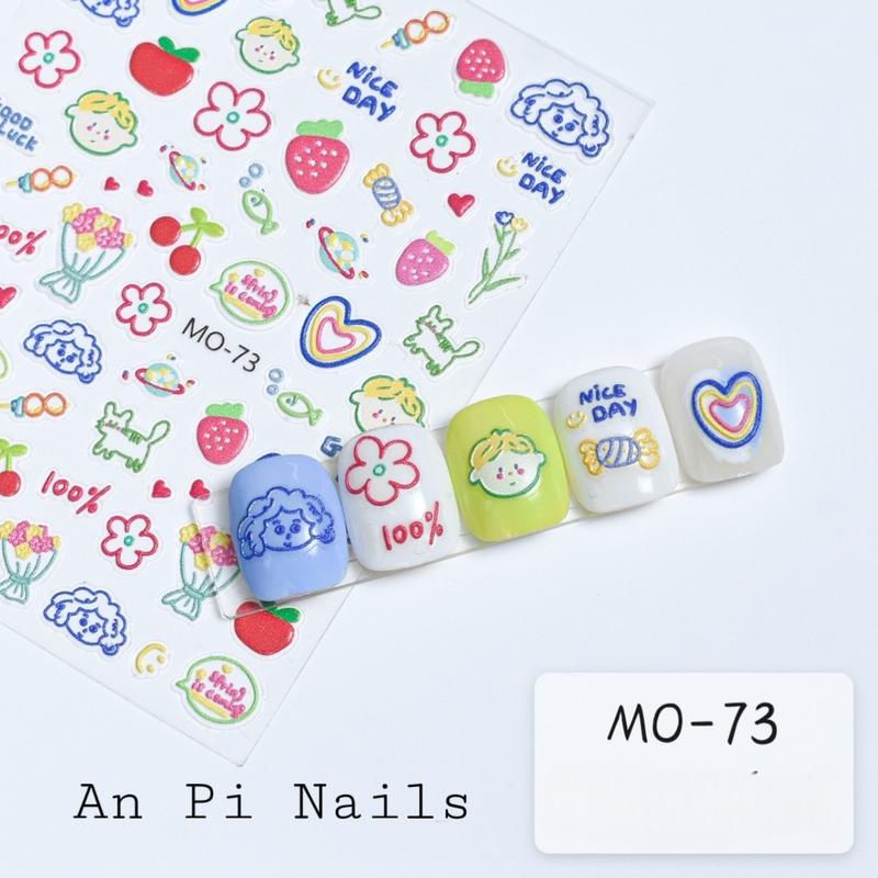 Product Introduction of Sticker nổi 5D hoạ tiết cute dễ thương, An Pi Nails 3