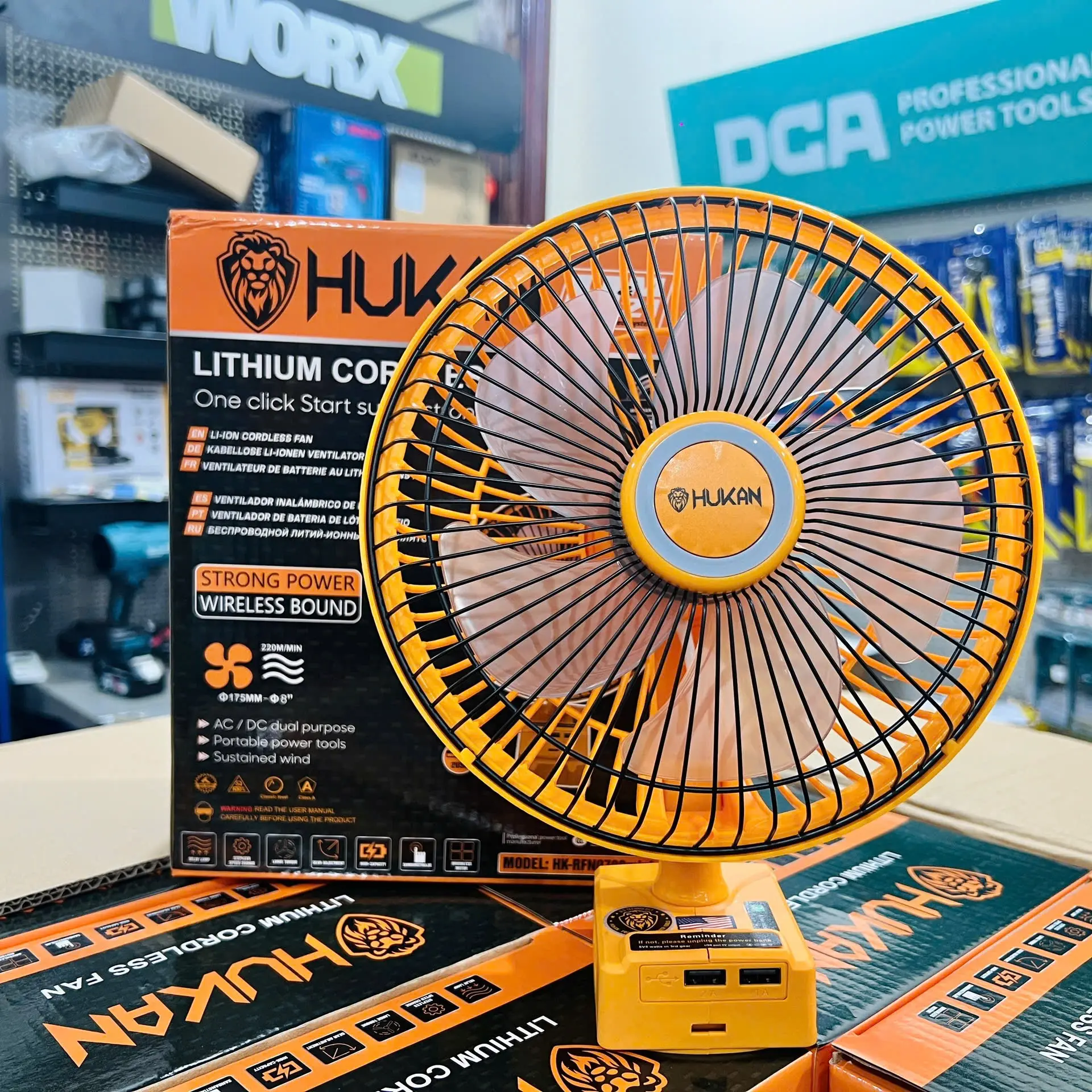 Quạt tích điện HUKAN  HK-RFN0700MINI 21V Chân pin phổ thông Hukan H&M21 Fan