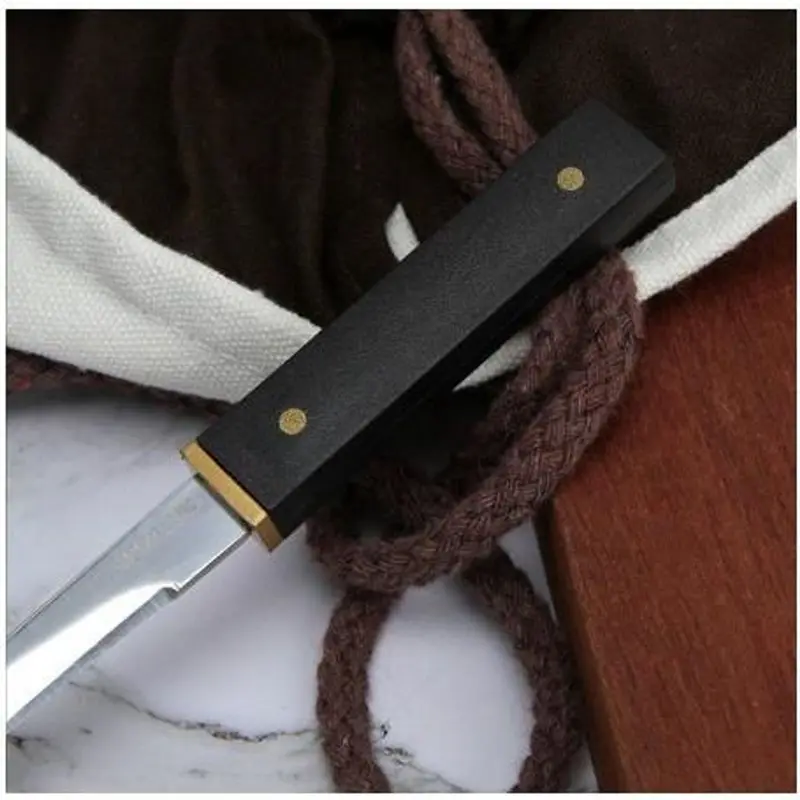 Dao Tanto Mini Nhật Bản Gọt Hoa Quả, Thái Sashimi lưởi Thép Không Gỉ dài 20cm 3