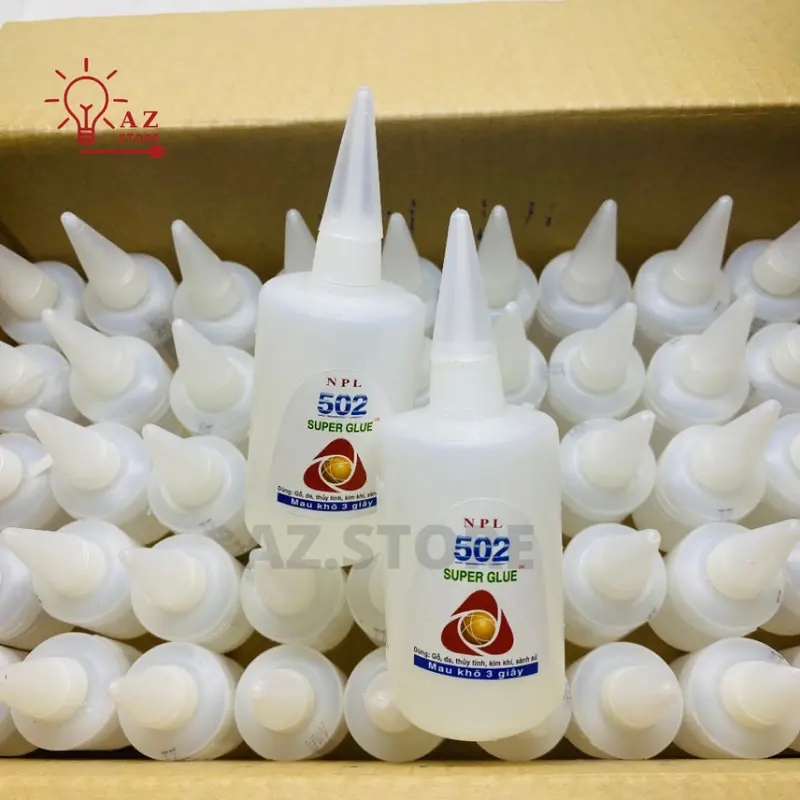 Keo 502 - keo dán sắt lọ tròn siêu dính 50ml, 100ml, 200ml hãng NLP siêu dính 2