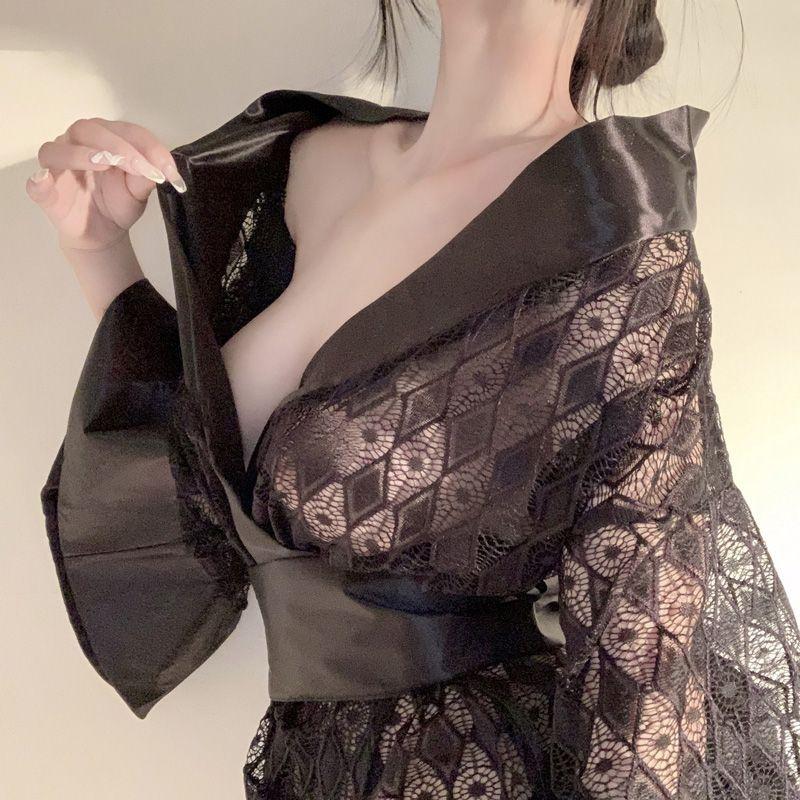 Cosplay Hầu Gái Zhan Ji, Tóc Đuôi Ngựa Đôi, Áo Cardigan Nhật Bản Tối Màu, Áo Choàng Tắm Kimono, Áo Choàng Tắm, Váy Ngủ, Gợi Cảm 5