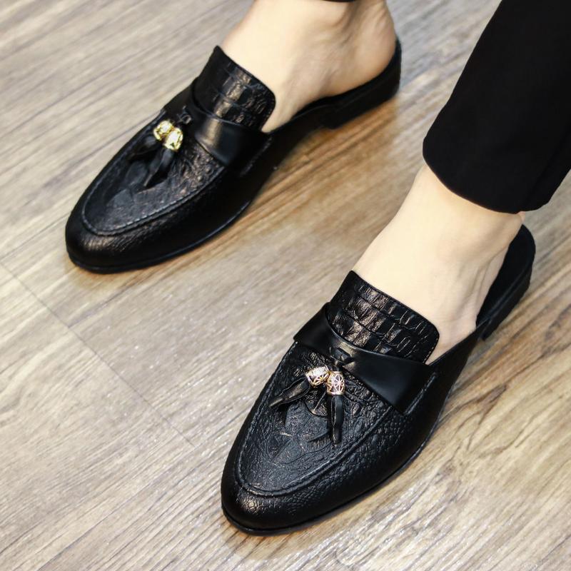  Sục da nam hàng kĩ dập vân cá sấu đai chuông vàng cân mọi trang phục cho anh em G21  Shoes GiàY Đế Bằng DéP 