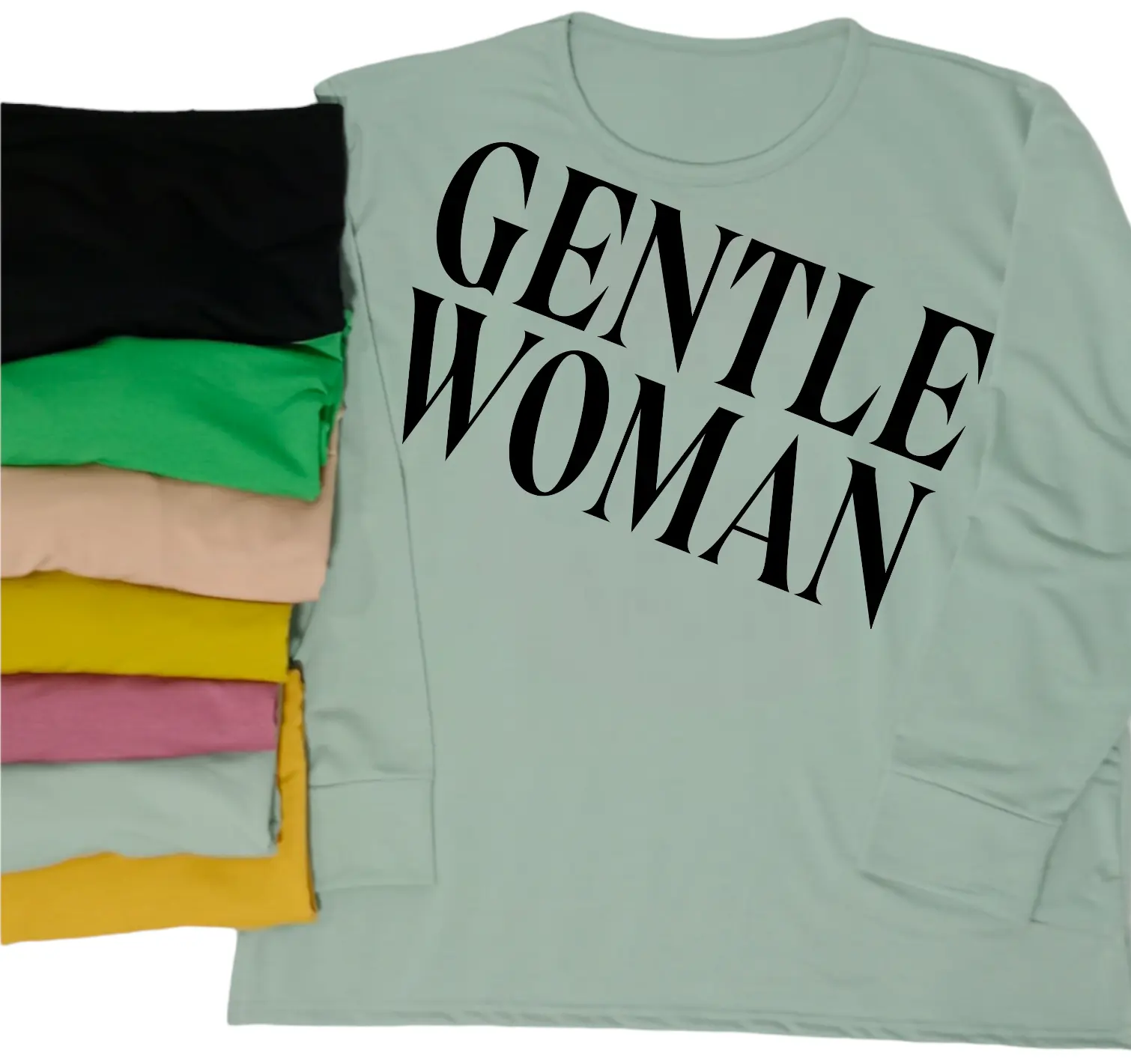 hokky joy KAOS LENGAN PANJANG WANITA oversize Gentle woman Baju Lembut Nyaman