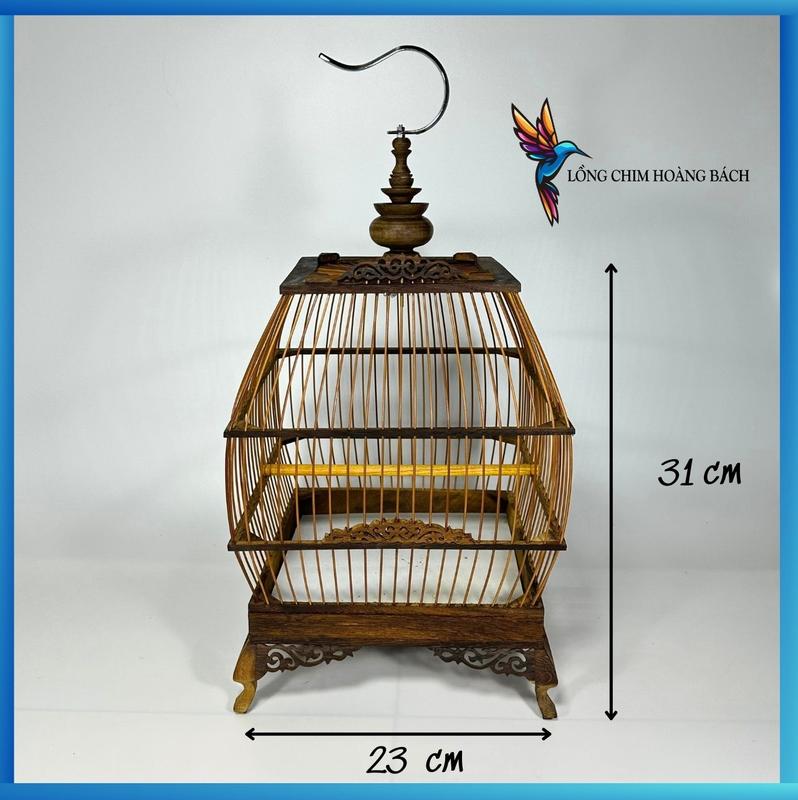 Lồng chim hút mật nuôi được chim khuyên hàng ráp sẵn gỗ mun siêu chất giá rẻ tặng kèm phụ kiện miễn phí vận chuyển