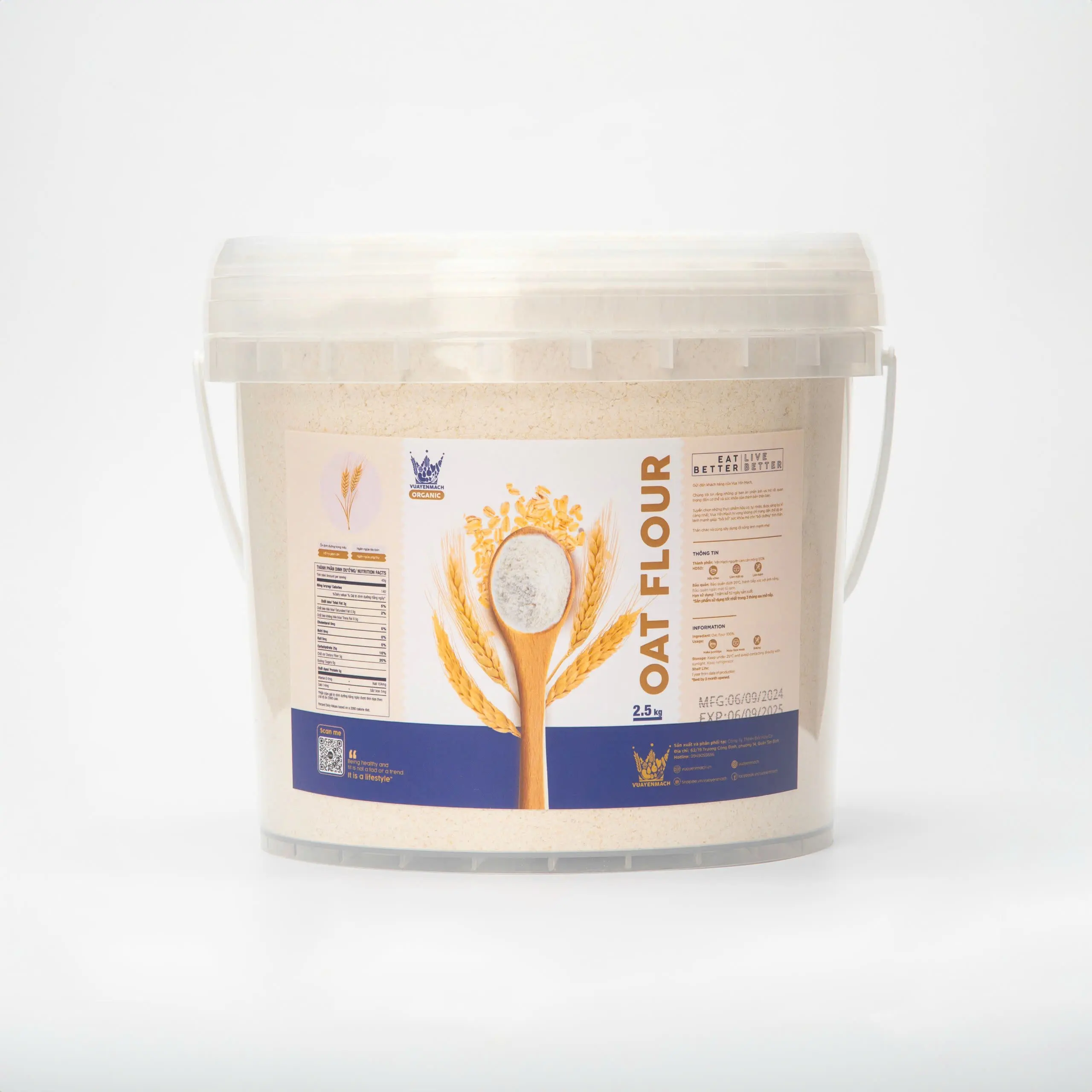 Thùng Bột Yến mạch tươi Organic VUA YẾN MẠCH nguyên chất nhập khẩu Úc nấu cháo ăn dặm, làm bánh có túi ngũ cốc ăn sáng ngũ cốc & yến mạch làm mát lon ngũ cốc & yến mạch Food