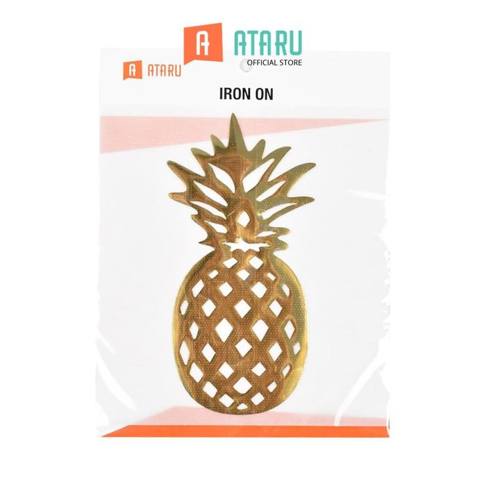 Gambar Ataru Patch Pineapple - Gold Stiker Sablon Baju Patch Iron On Sticker Pakaian Tempel Setrika dari Ataru_NEW Kota Tangerang Selatan Tokopedia