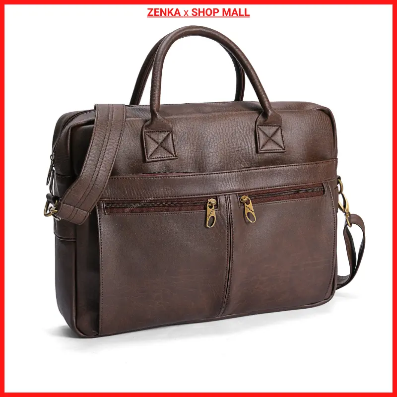 Túi đựng laptop 17 inch, cặp da văn phòng công sở Zenka sang trọng và lịch lãm_ZKC07 Bag Nhung Nam