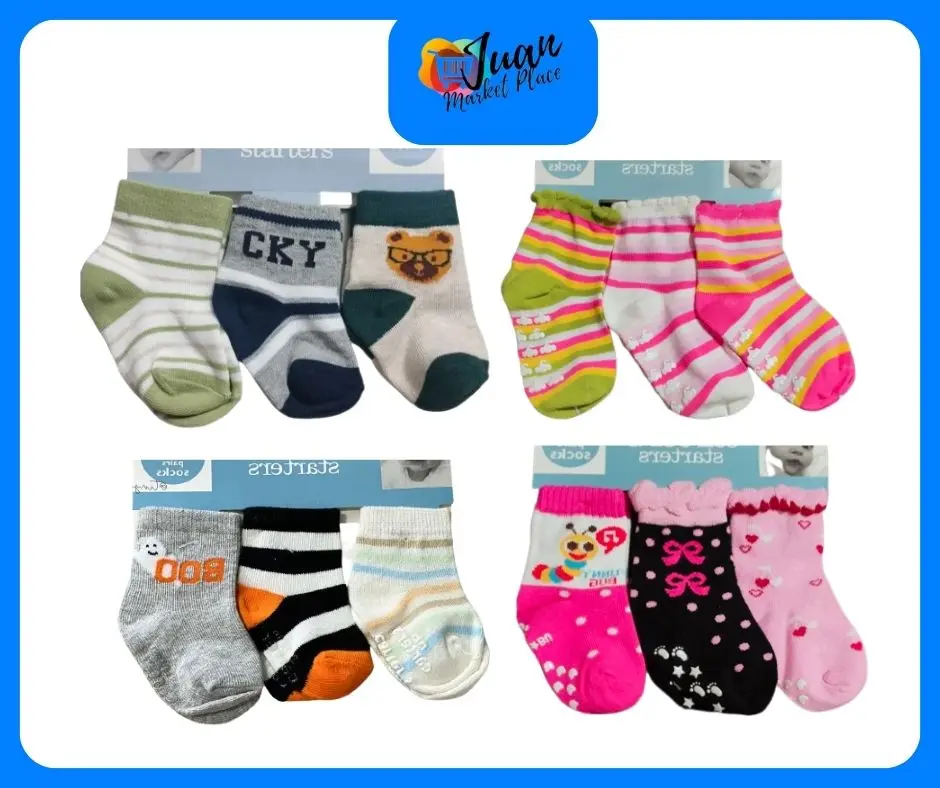 Juan Market 3 pairs of Baby Cute Carters Socks Girls and Boys - Random Designs