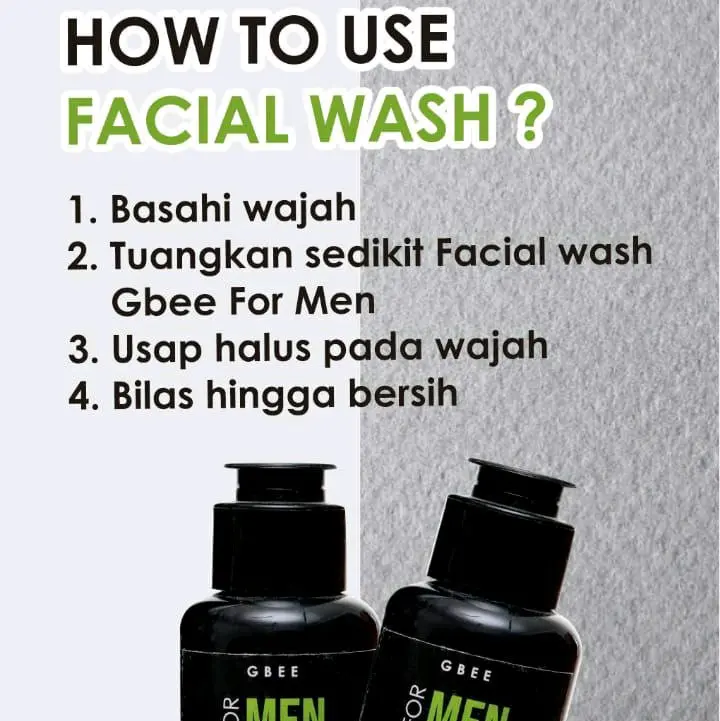 Gbee Glow Beauty Facial Wash Men Sabun Pria Untuk Mengangkat Kotoran Di Wajah 3