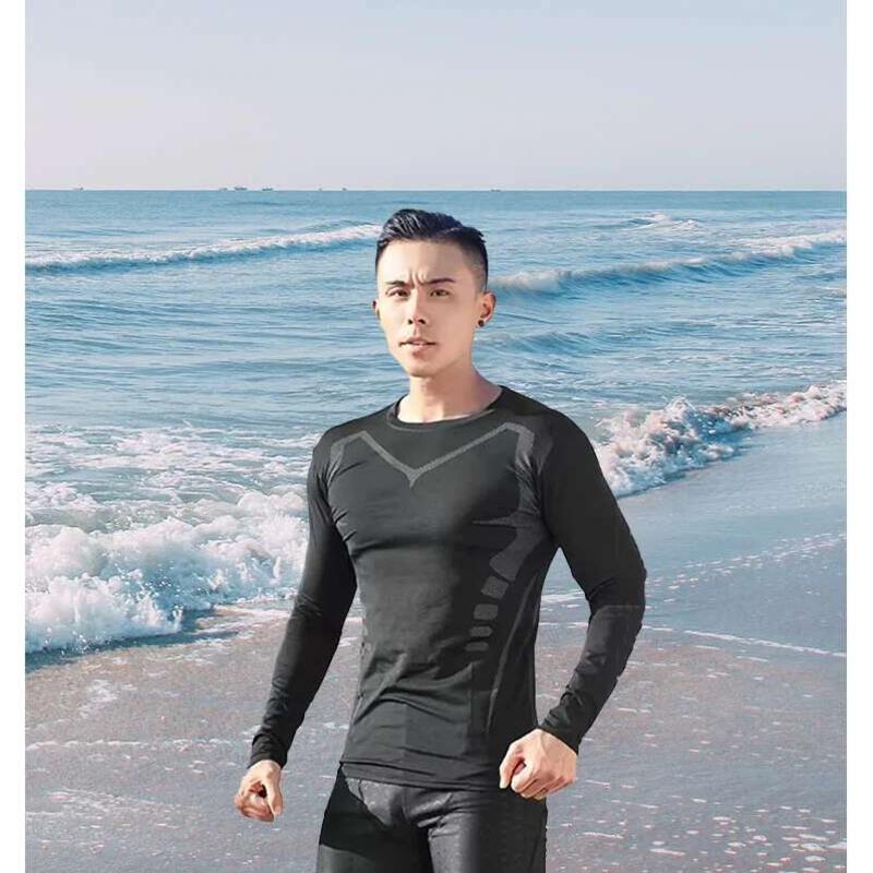 Product Introduction of Men's swimsuit full body sun protection short sleeve Boys shorts long pants swim top surf snorkeg beac 1