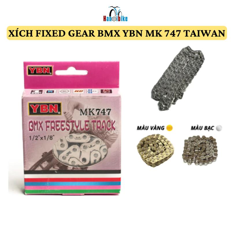 Xích Fixed Gear BMX YBN MK 747 Taiwan - 102 mắt Gắn Xe Đạp Sport