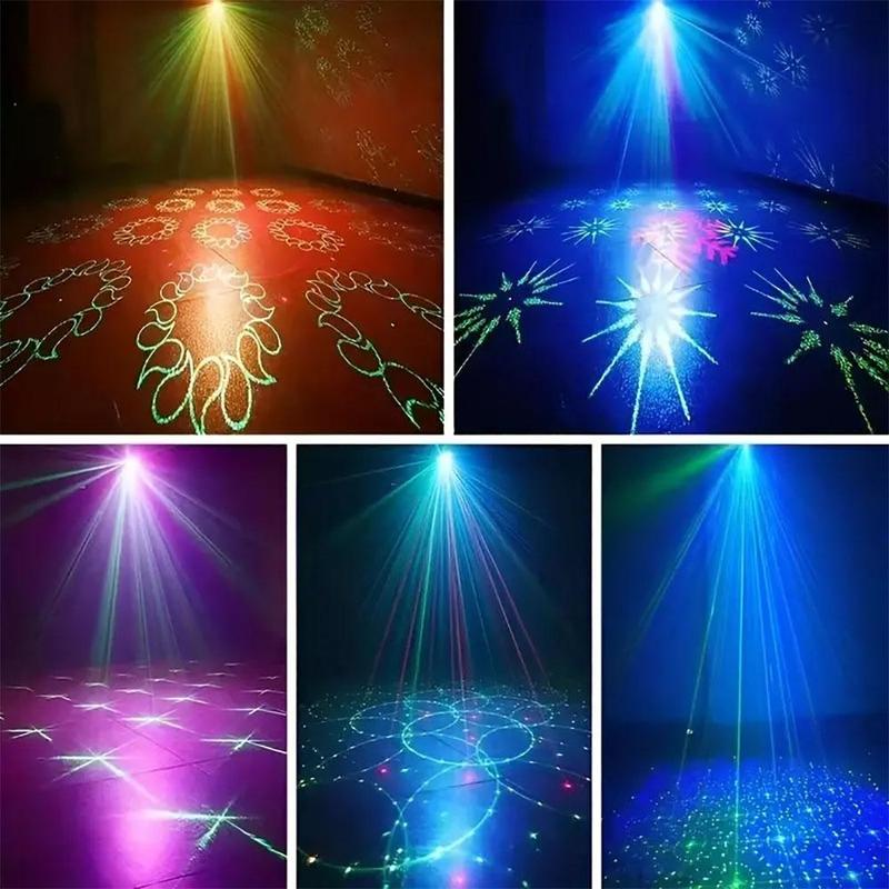USB Powered Projector Stage Light, Sound Activated LED Laser Light with Remote Control, 3 Mode Atmosphere Light for Home Party Bar Club Birthday KTV Karaoke, Atmosphere Party Light 3