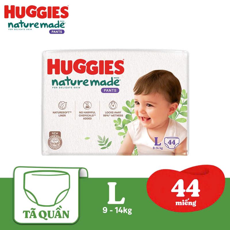   1 THÙNG 3 BỊCH  BỈM TẢ DÁN   QUẦN HUGGIES PLATINUM NATURE MADE BÔNG HỮU CƠ CHO BÉ Ở HCM 