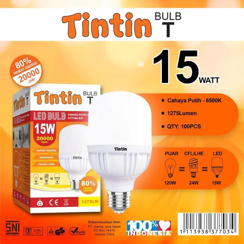 Lampu LED TinTin Murah Capsule 5 w 10 w 15 w 20 w 30 w 40 w watt 3