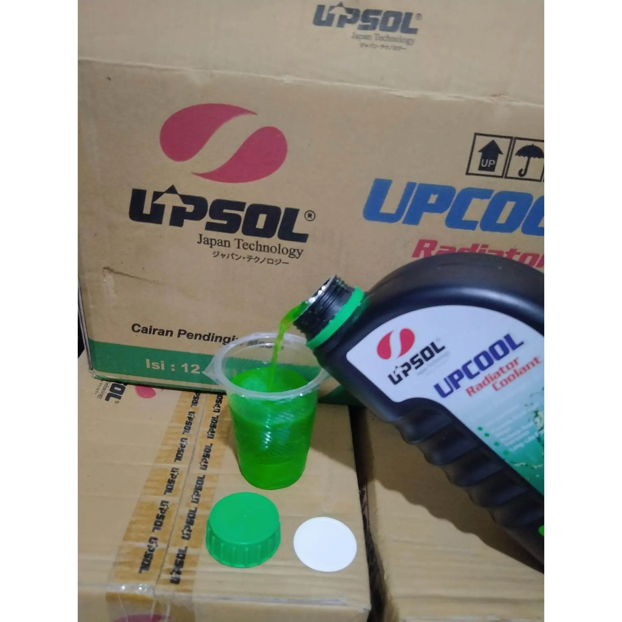 COD Air Radiator UPSOL 1L untuk Mobil Dan Motor Radiator Coolant UPCOOL Vol 1liter Tipe Terra Merk Upsol Teknologi Japan Cocok Untuk Pendinginan Mobil Dan Motor