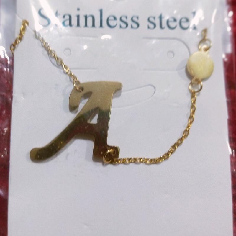 kalung titanium huruf anti luntur Gold 7