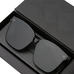 Kacamata Hitam Fashion Korea Bingkai Penuh Sunglasses Unisex Lensa Lebar Eyewear