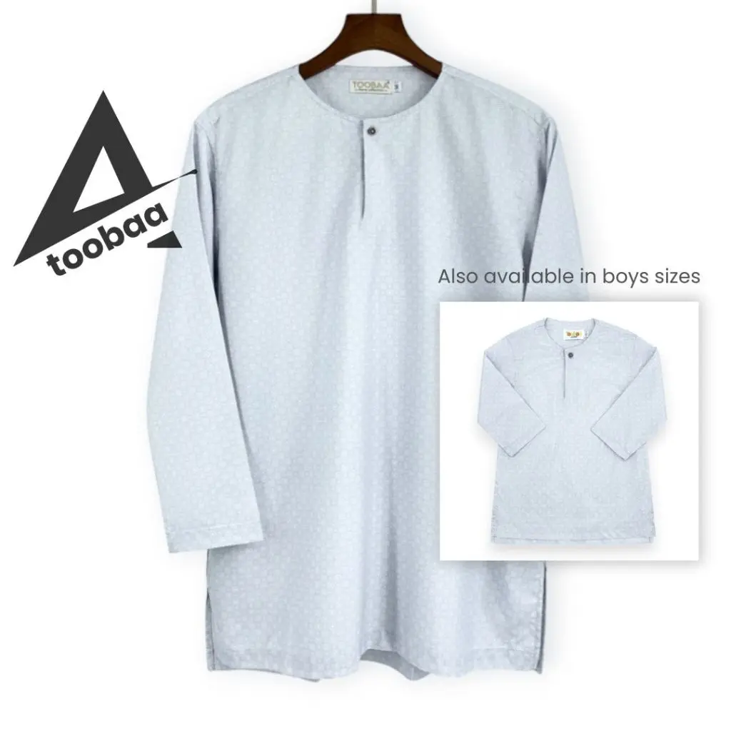 Men & Boys Kurta Inara - Silver by Toobaa