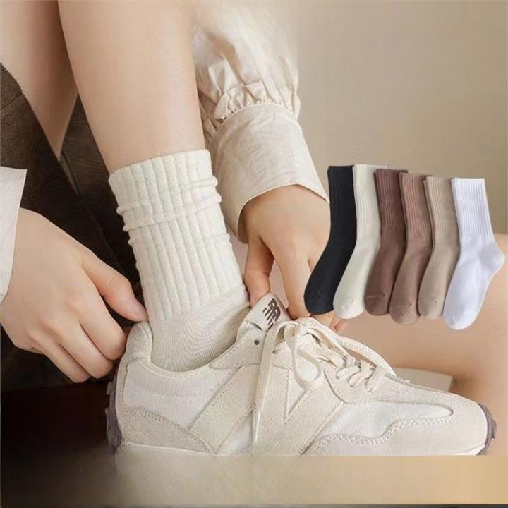 Combo 20 đôi tất vớ nam nữ cổ cao gân dày dặn màu bassic tông nâu Sport Cotton 2