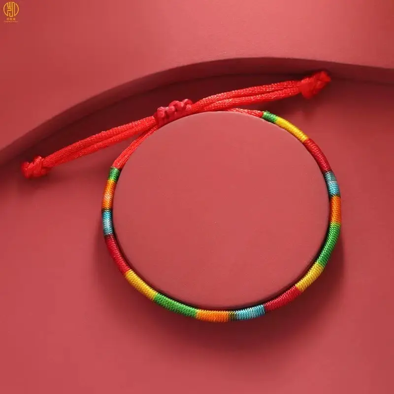 Colorful rope bracelet children's bell red rope creative baby pray red rope Loong Boat Festival jewelry