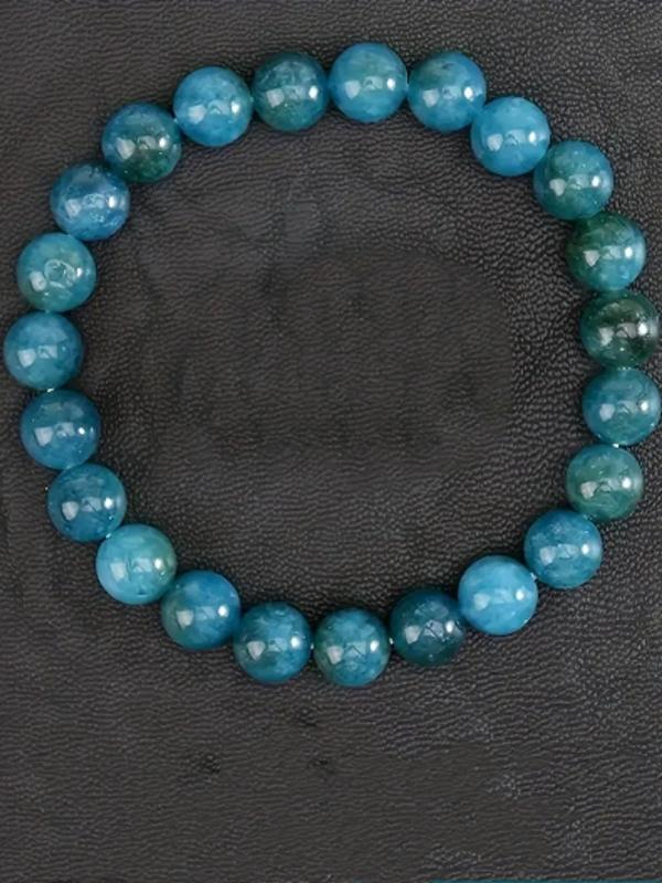 Boho Style Beaded Blue Bracelet, Natural Stone Beaded Bracelet, Fashion Jewelry Accessories for Women & Men, Trendy All-match & Exquisite Jewelry for Birthday Gift 7