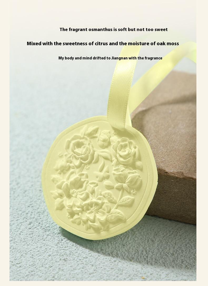 Product Introduction of Tea scent wardrobe aromatherapy fragrance lasting clothes fragrance put in the wardrobe gypsum wax tablet pendant dormitory souvenir unilever 8