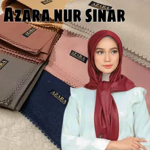 hijab segiempat sinar azara / sinar an-sania / sinar Humaira / sinar al-mahira gliter berkilau laser cut 110cm x 110cm