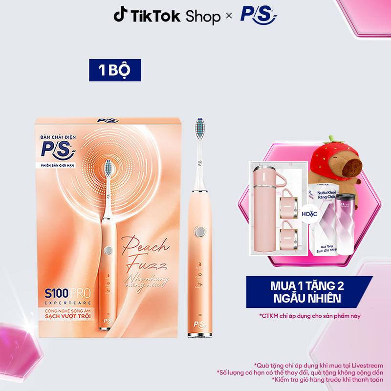 Bàn chải điện P/S S100 Pro phiên bản giới hạn - Công Nghệ Sóng Âm, Chải Sạch Mảng Bám Tới 10X [1]