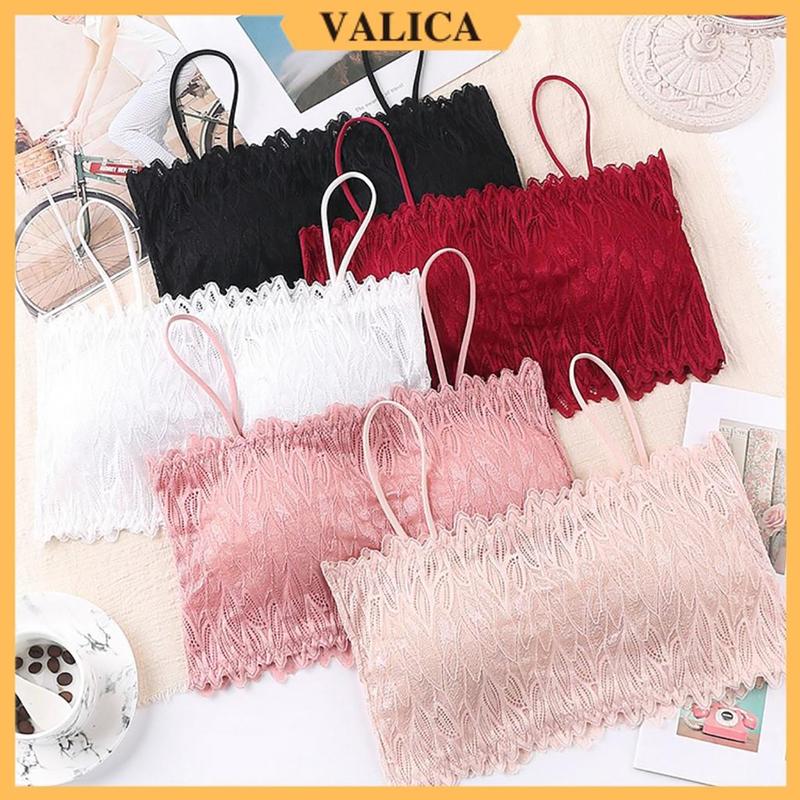 Áo bra nữ 2 dây mút mỏng - Áo ngực không gọng cúp ngang, thoáng mát mềm mịn VALICA B3371 Cotton Denim Top Women Kem giặt bằng nước lạnh