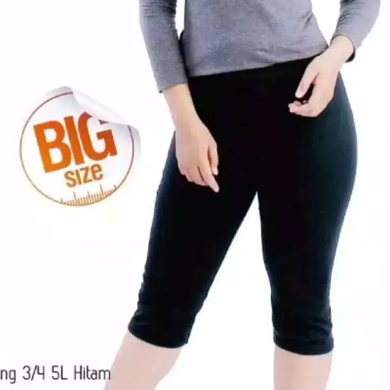 Legging pendek 3/4 Standart - Legging Spandex Licin Fit Lembut Nyaman Wanita 4