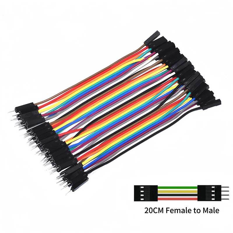 Product Introduction of 40PIN 10CM 20CM 30CM Dupont Line Male to Male + Female to Male and Female to Female Jumper Dupont Wire Cable for arduino DIY KIT 10