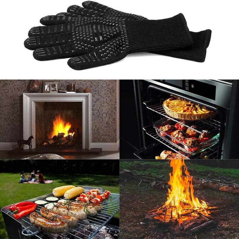 Heat Resistant Silicone Barbecue Glove, 1 Count Non-slip Grilling Glove, Travel Accessories, Household Long Kitchen Oven Glove for Baking, Cooking, Cutting 6