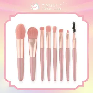Brush Makeup 8 Pcs/Set Brush Makeup Set Bibir Alis Sisir Eyeshadow Powder Foundation Kuas Kosmetik Eyebrow