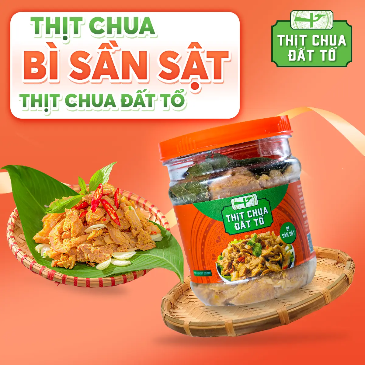 Thịt Chua Đất Tổ - 1 Hộp Thịt chua bì sần sật 170g/Hộp