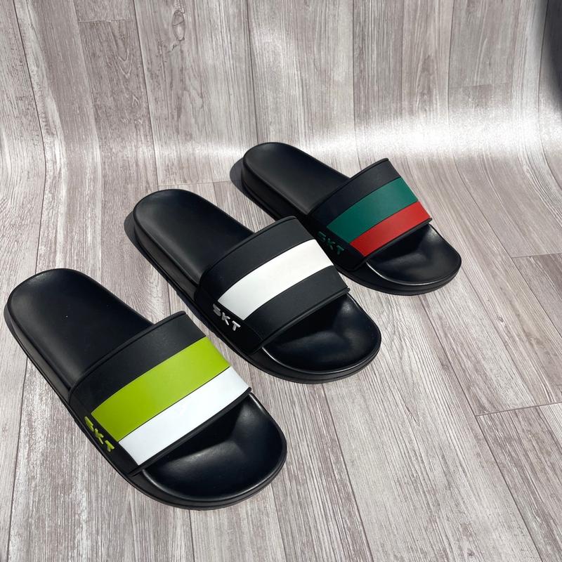 Dép Quai Ngang Nam Nữ Quai PVC Đế PU Đen Quai 3 Sọc Lớn Mẫu Mới Slipper DéP