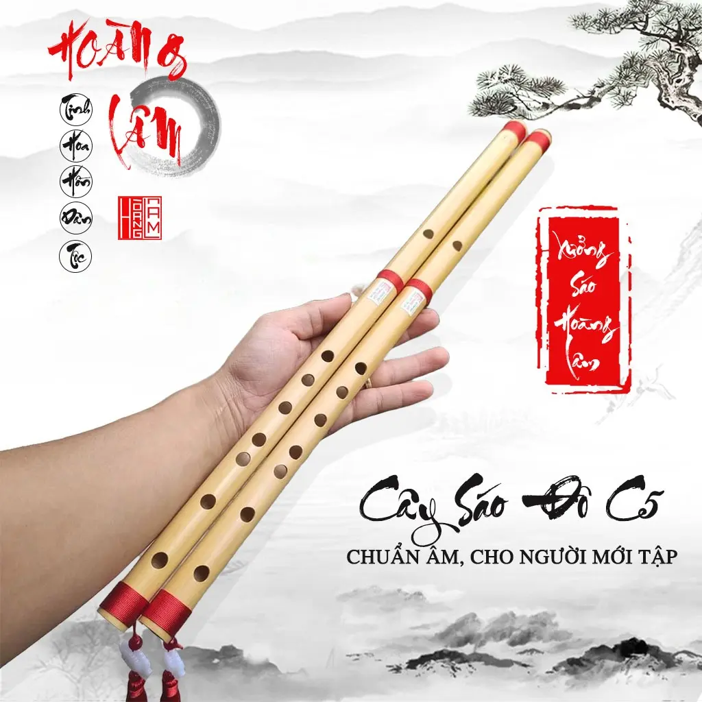 Sáo trúc đô C5 cơ bản HL10 chuẩn âm dành cho người mới tập (ĐỦ TONE) - Xưởng Sáo Hoàng Lâm