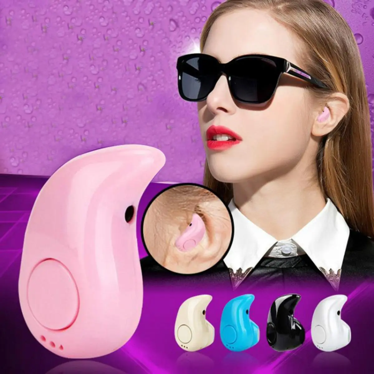 [Local Stock] S530 Mini Bluetooth Headset Wireless Bluetooth 4.0 Sport Earphone In Ear Headset for all Smartphone PhIeo Audio Cable