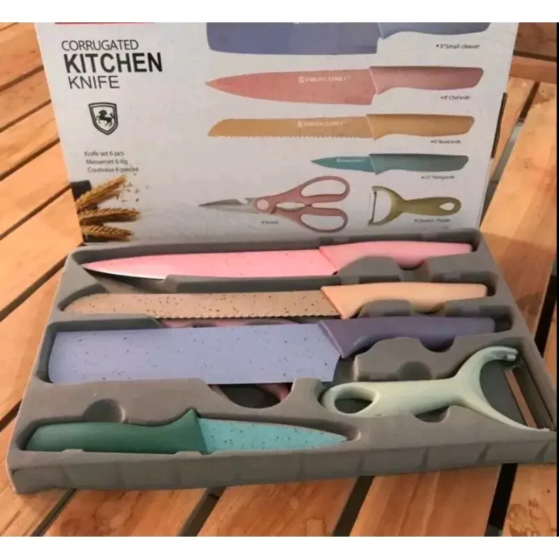 Pisau Dapur Set  Cantik Isi 6Pcs Knife 1