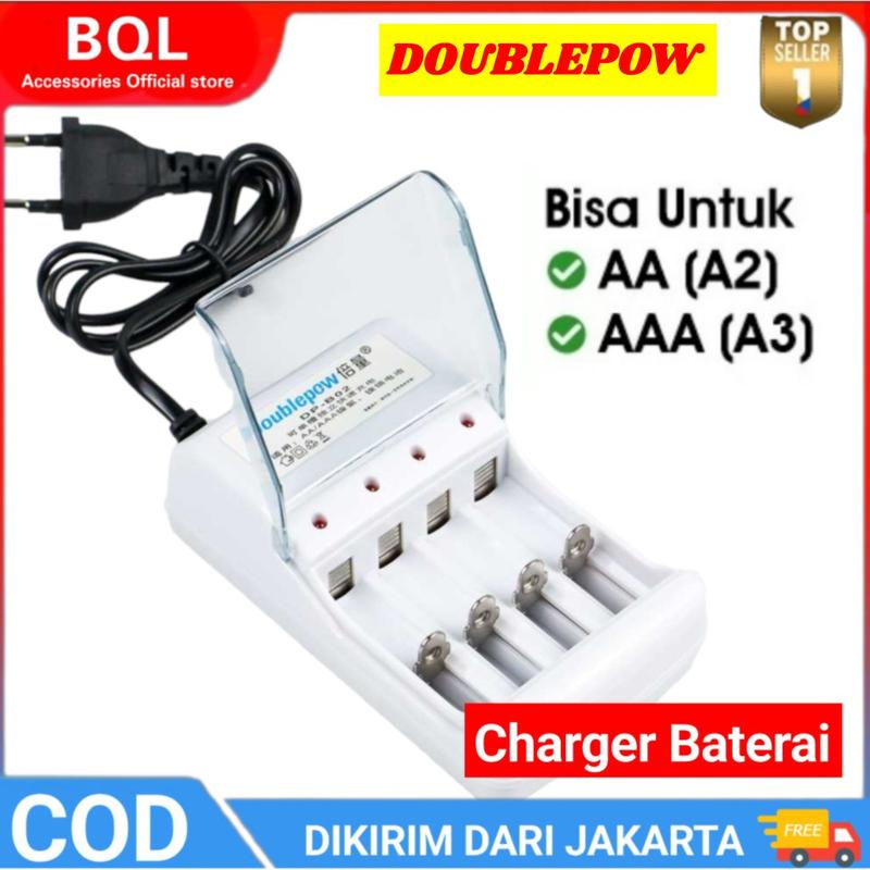 Product Introduction of PROMO Bayar Ditempat Original 100% DOUBLEPOW Charger Baterai 4 slot AA/AAA Tanpa Batre- DB-B02 CHARGER BATERAI BISA COD/ CASAN BATRE A2 DAN A3 4 SLOT BATERAI 1