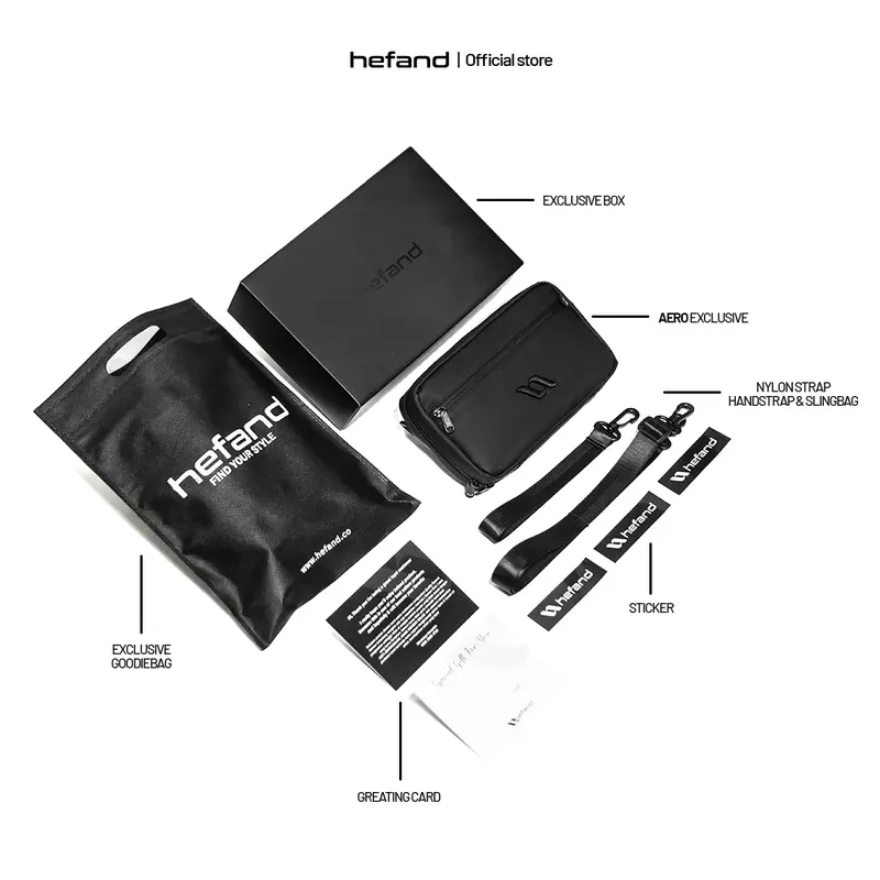 Hefand.co - Handbag Pria Aero Exclusive Tas Selempang & Genggam Clutch Pouch Wallet Kecil Hand bag Sling bag Slempang Pria Waterproof Tahan Air Cocok Untuk Kado Pria Ulang Tahun Pacar Cowok 1