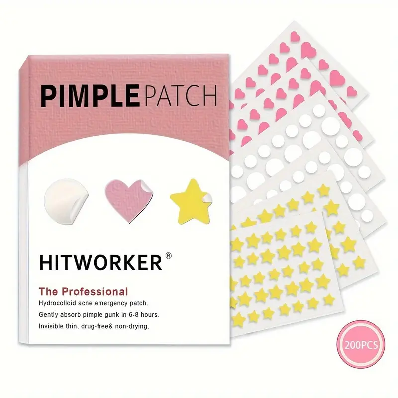 Invisible Skincare Acne Cover Patches, Multi-purpose Blemish & Pimple Cover Patches, Suitable for Women and Men, Back To School, Girl Gifts, Gift Set, Ordinary Skin Care Products, Pimple Patches, Hydrocolloid Patches, Pink, Acne Clearing Products 0
