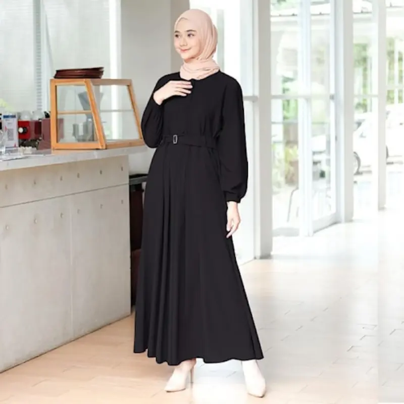 Pakaian Wanita Muslimah Premium Gamis Wanita Syar'i Muslim Bahan Lembut Trend 2023 Dress Fit 0