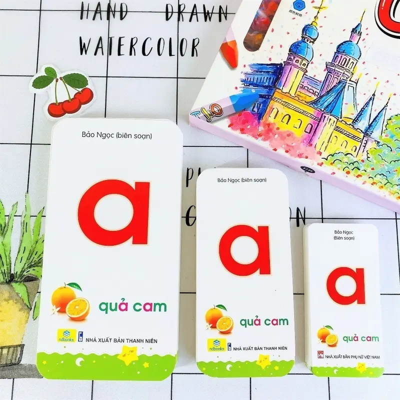 Thẻ học chữ cái và số đếm, bộ 40 thẻ học dạy chữ và số thông minh cho bé 3