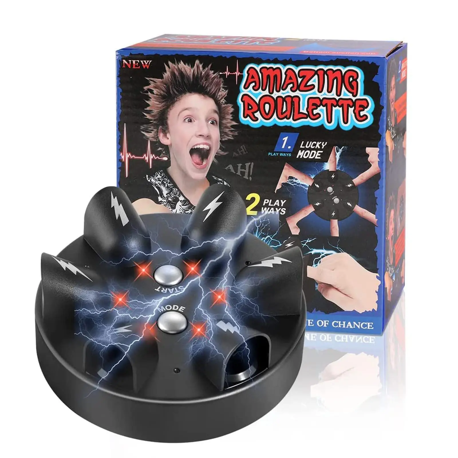 Electric Finger Shock Roulette Game, Safety Lie Detector Toy, Fun Party Game Toy, Christmas Gift, Santa Presents