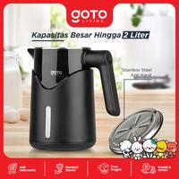 Gambar Goto [COD] Voda Teko Listrik Pemanas Air Electric Kettle Stainless Steel 2L - GREY dari Goto Living Kota Tangerang 4 Tokopedia