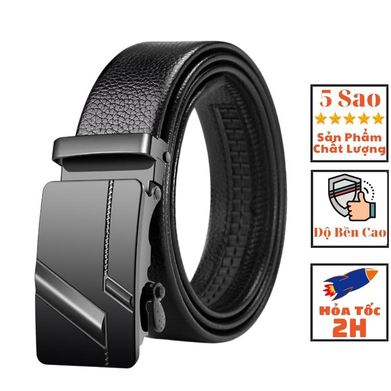 Thắt lưng nam da mềm khóa tự động,thời trang,cá tính,đơn giản dễ phối đồ ,dây nịt nam đơn giản bản 3.5cm,dây lưng nam PUGI-R30