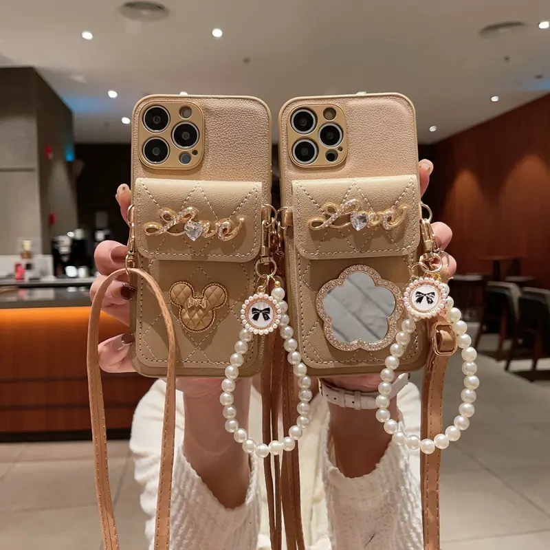 Ví tiền Xu Có Túi Đựng Thẻ Xiangxiang, Cỡ Nhỏ Bao Gồm Tất Cả, Dây Xích Chéo, Chống Rơi, Thích Hợp Cho iPhone 16, 15, 14, 13, 12, 11, Pro, Pro Max, X, XR, Xs Max 2