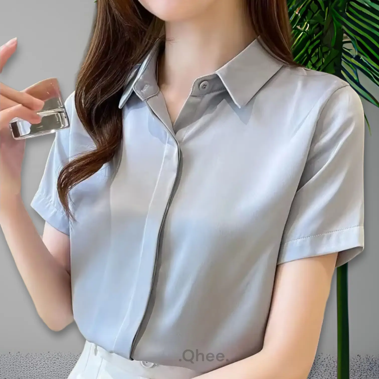 Atasan Kemeja Lengan Pendek Wanita Formal dan Non Formal - Baju Cantik