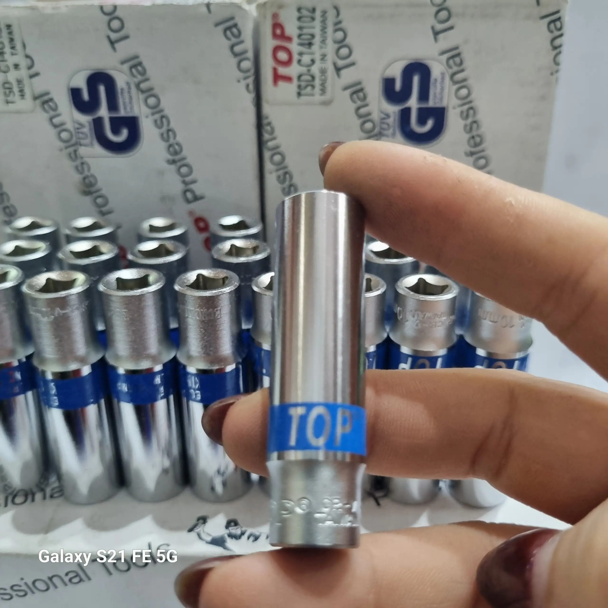Khẩu TOP hệ 1/4 Dài 50mm, chất liệu hợp kim thép CR-V và có đủ số  5, 6, 7, 8, 9, 10, 11, 12, 13, 14mm(1 chiếc), 6 cạnh